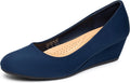Wedges Heels for Women Round Toe Mid Heels - Comfortable 1.8in Pump