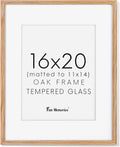 16x20 Picture Frame for Wall - Natural Oak Solid Wood Frame
