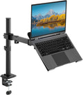 Single Laptop Desk Mount with Adjustable Vented Tray - Full Motion