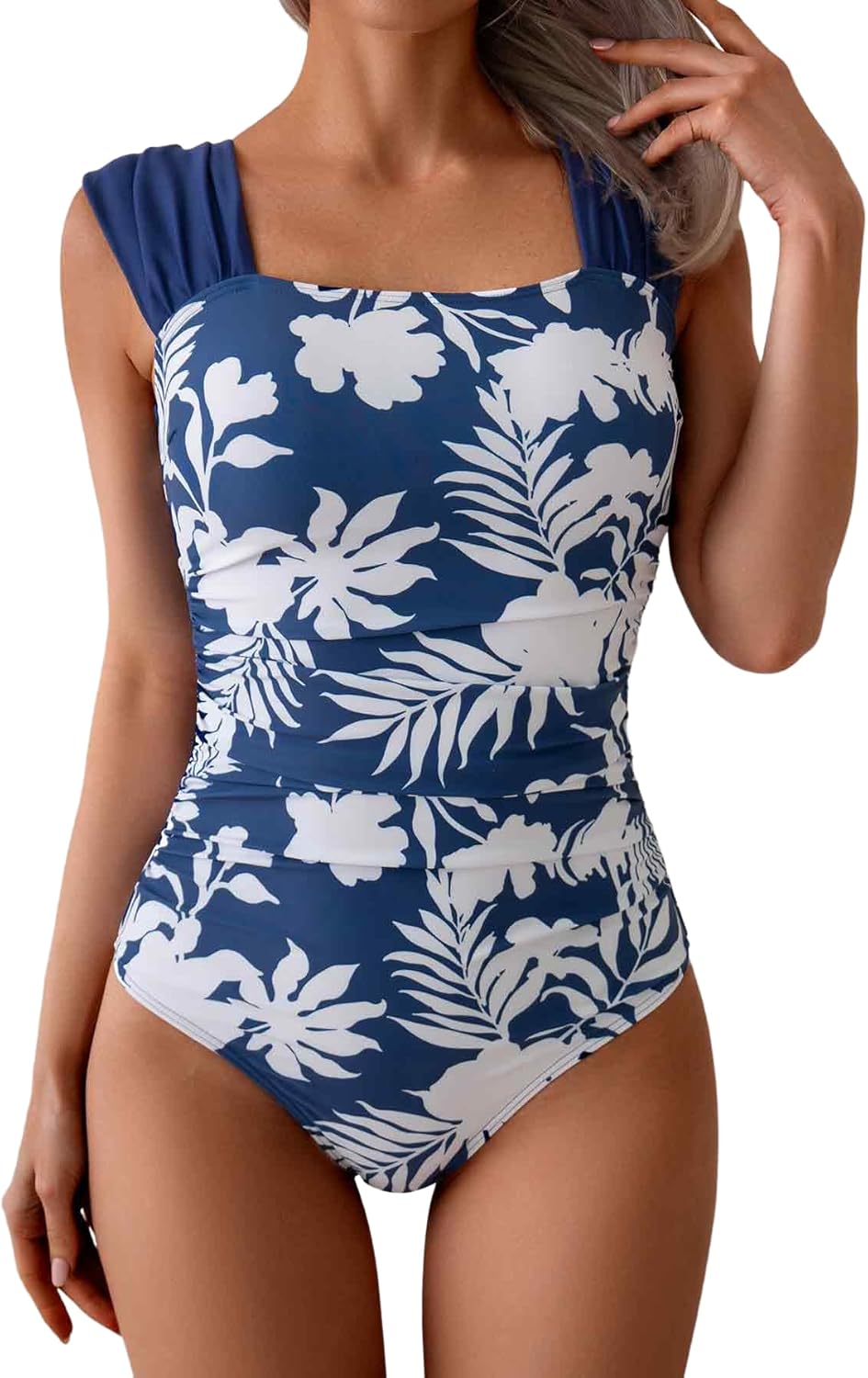 B2prity Womens One Piece Swimsuit Retro Tummy Control Bathing Suit