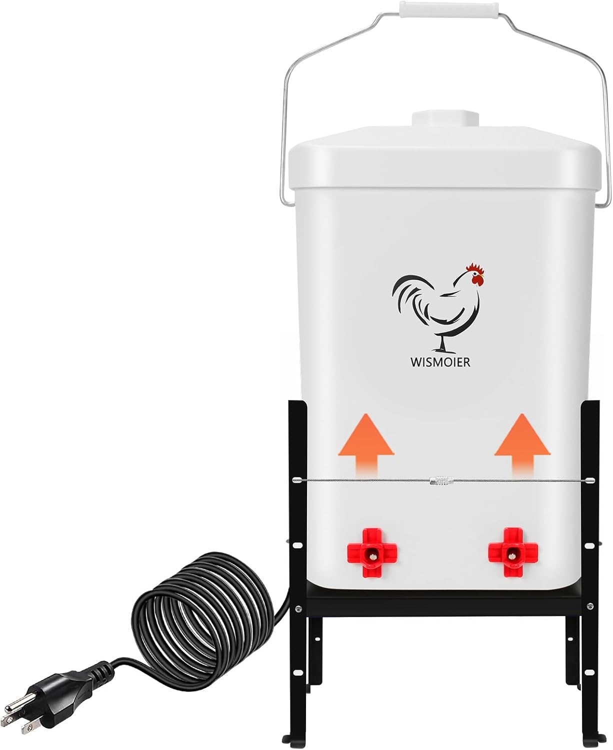 3 Gallon Heated Chicken Waterer for Winter with Adjustable Height