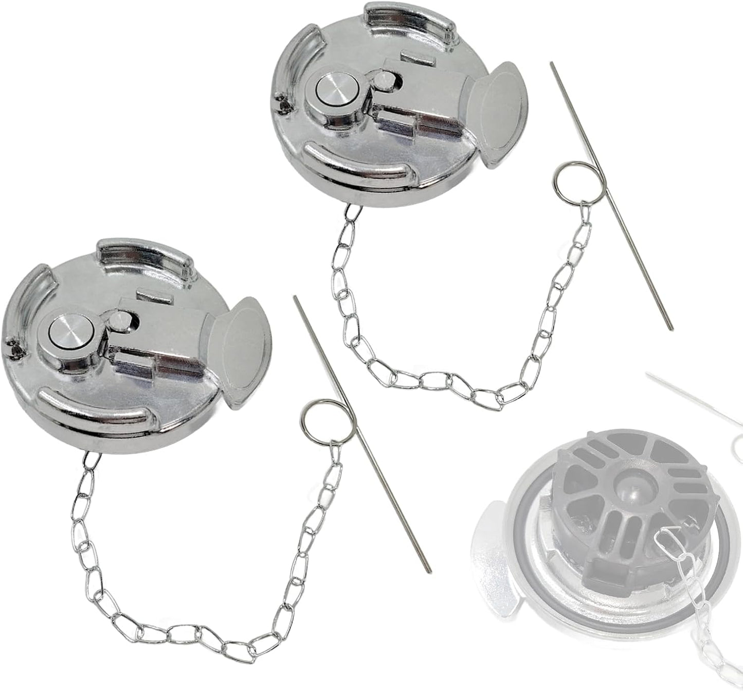 4in Diesel Fuel Cap for Peterbilt Trucks - 2Pcs Aluminum Set