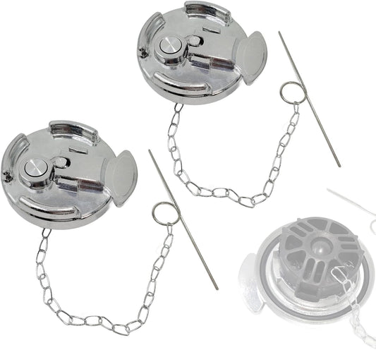 4in Diesel Fuel Cap for Peterbilt Trucks - 2Pcs Aluminum Set
