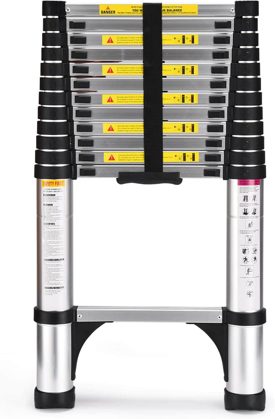 Telescoping Ladder 12.5 FT Lightweight Extension for RV Work