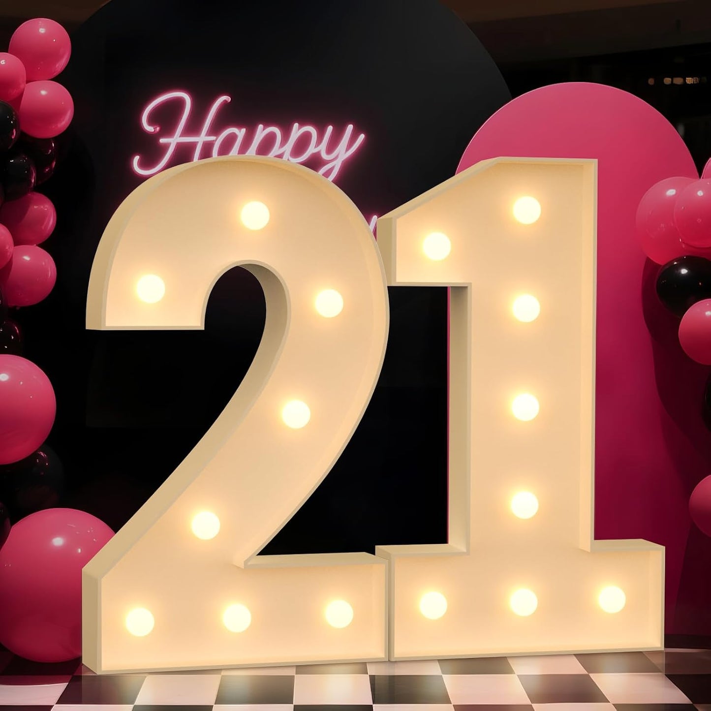 Light Up Numbers 21 for 21 Birthday Decoration and Parties