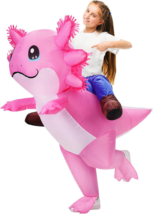 Stegosaurus Inflatable Axolotl Costume for Kids Halloween Fun