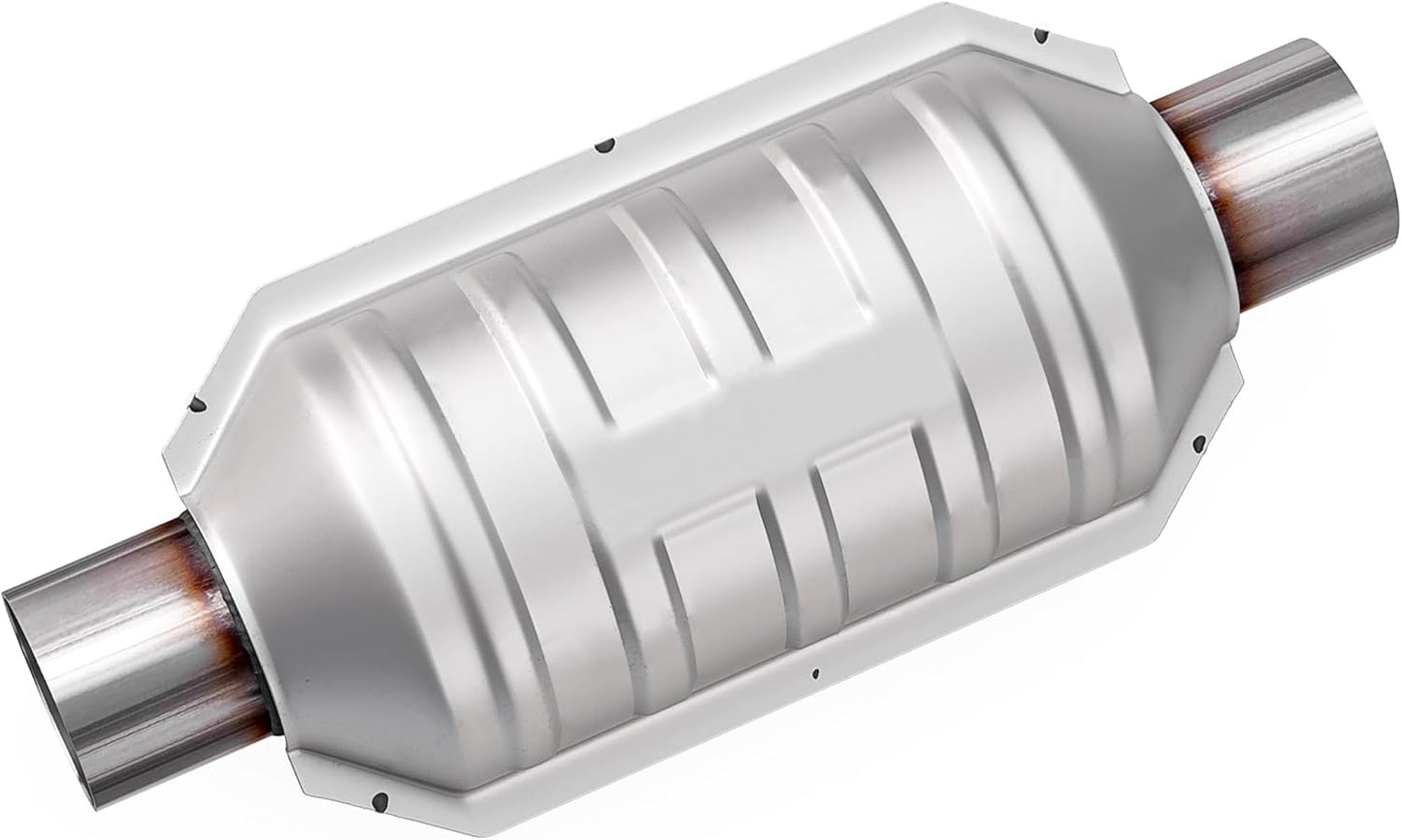 2in Universal Catalytic Converter with Heat Shield and O2 Port