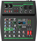 mw-4 black 4Channel Audio Mixer with 99 Sound Effects - Portable Mixer