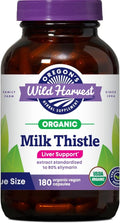 Organic Milk Thistle Herbal Supplement - Vegan Capsules 180 Count
