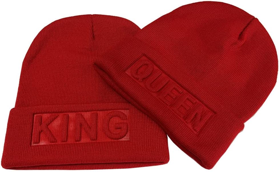 MIUNIKO King & Queen Skullies - Couple Beanie Set