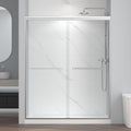 56-60 in W x 72 in H Semi-Frameless Bypass Sliding Shower Door - Clean