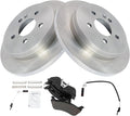 TRQ Rear Brake Pad & Rotor Kit - Direct Fit Rear Brake Replacement
