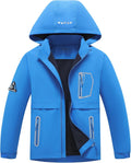 Boys Girls Rain Jacket Lightweight Waterproof Hooded (Style Z3XP)