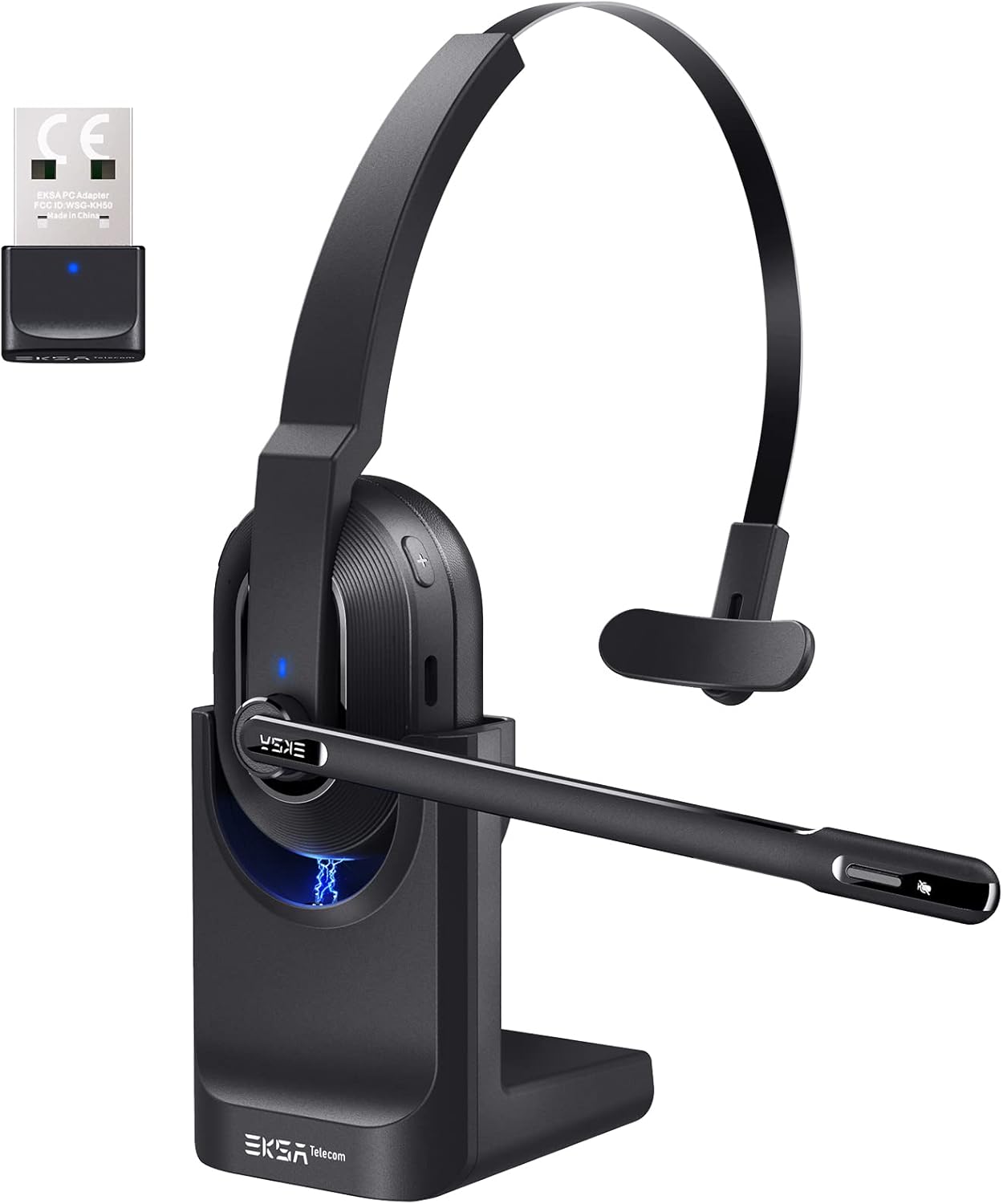 EKSA Trucker Bluetooth Headset: AI Noise Canceling & Mute