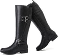 Women's Knee High Boots Stylish Comfort Round Toe Riding Boot - Cozy