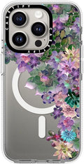Clear iPhone 15 Pro Case My Succulent Garden - Long Clarity