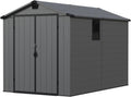 6 x 10 FT Outdoor Plastic Storage Shed with Floor - Large Lockable