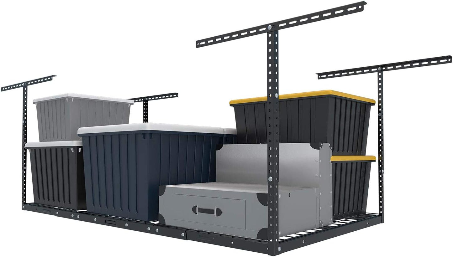 FLEXIMOUNTS Overhead Garage Storage Rack for Efficient Space Use