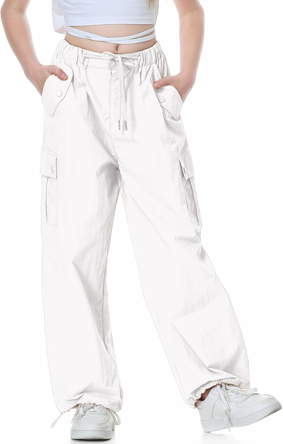 Stylish Y2K Parachute Pants for Girls - Trendy Cargo Trousers