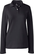 Lands' End School Uniform Women's Long Sleeve Interlock Polo Shirt