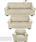 Peryiter 3 Pcs Sofa Slipcover Set for Reliable Furniture Defense