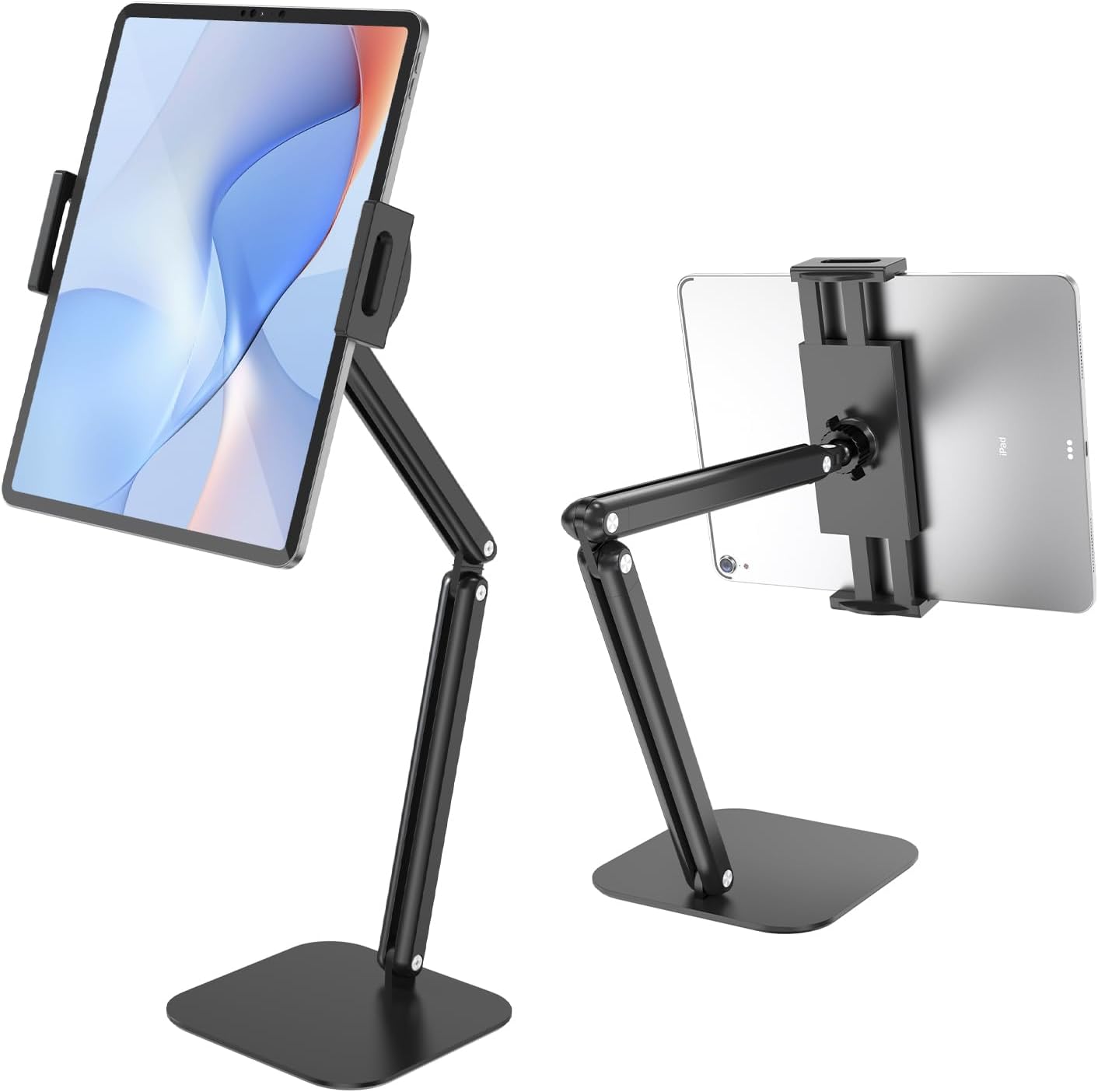 Tablet Stand for iPad: Adjustable Holder with Heavy-Duty Base