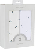 Waterproof Crib Sheets 2-Pack - 100% Cotton Built-In Mattress