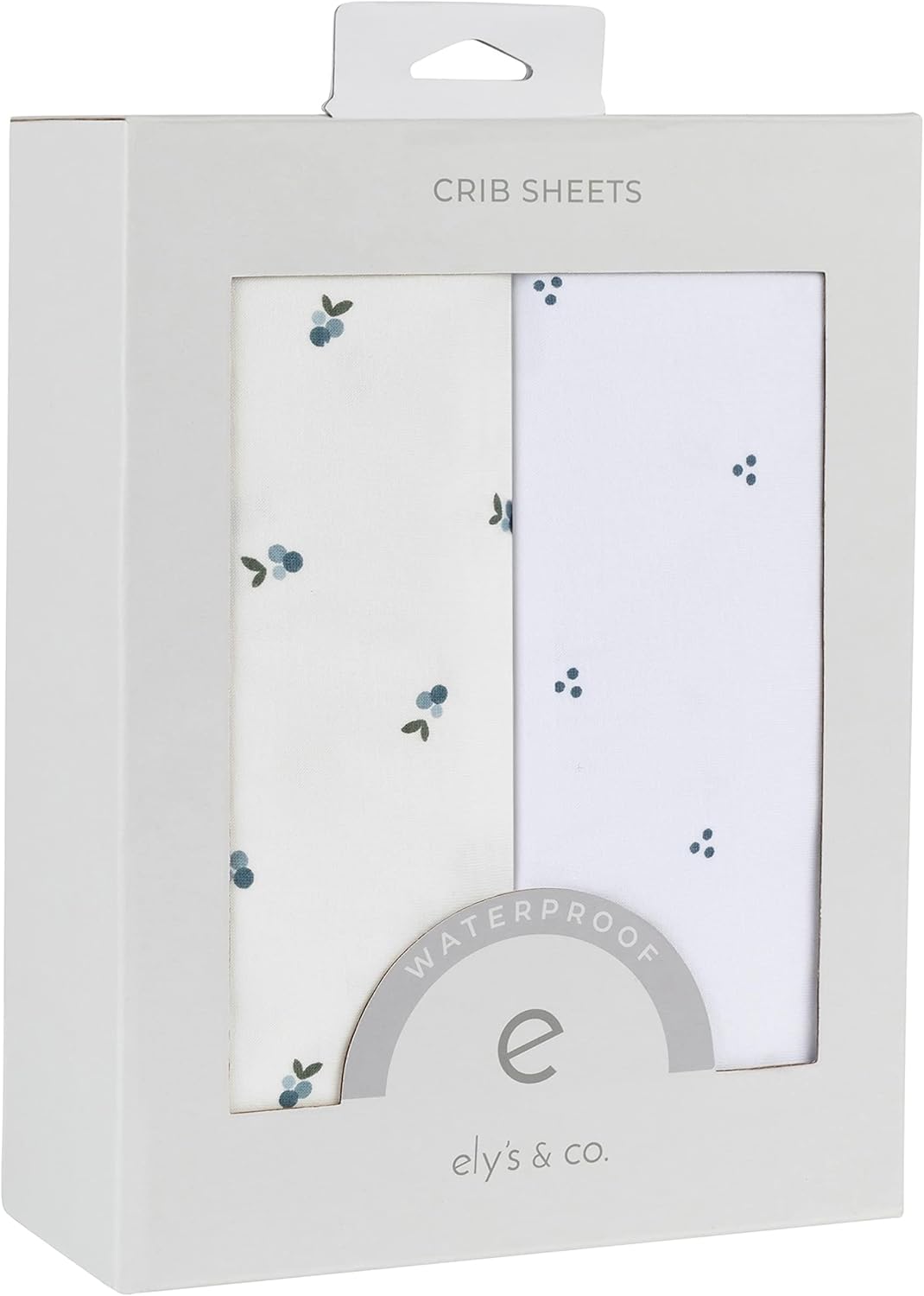 Ely's & Co. Waterproof Crib Sheets - 100% Cotton, 2 Pack
