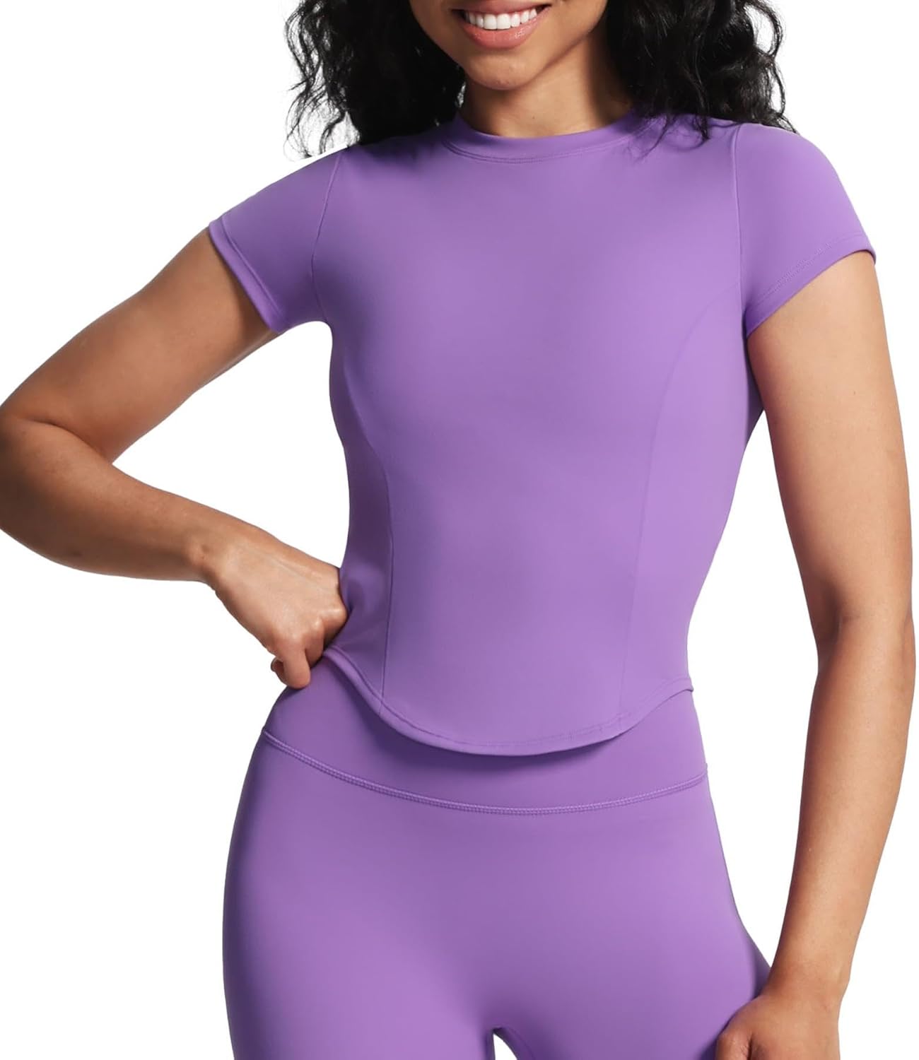 Aoxjox Women's Short Sleeve T-Shirts for Gym and Yoga