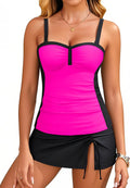 Yonique Womens Underwire Tankini Swimsuit Set - Tummy Control