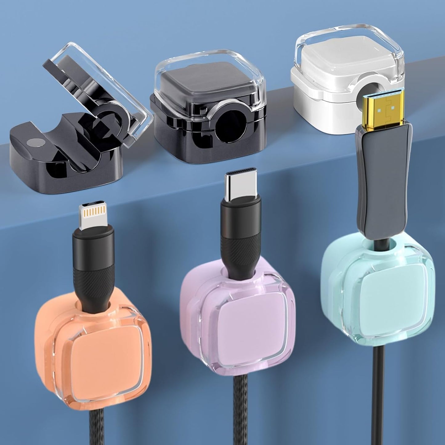 Adjustable Magnetic Cable Clips for Tidy Spaces