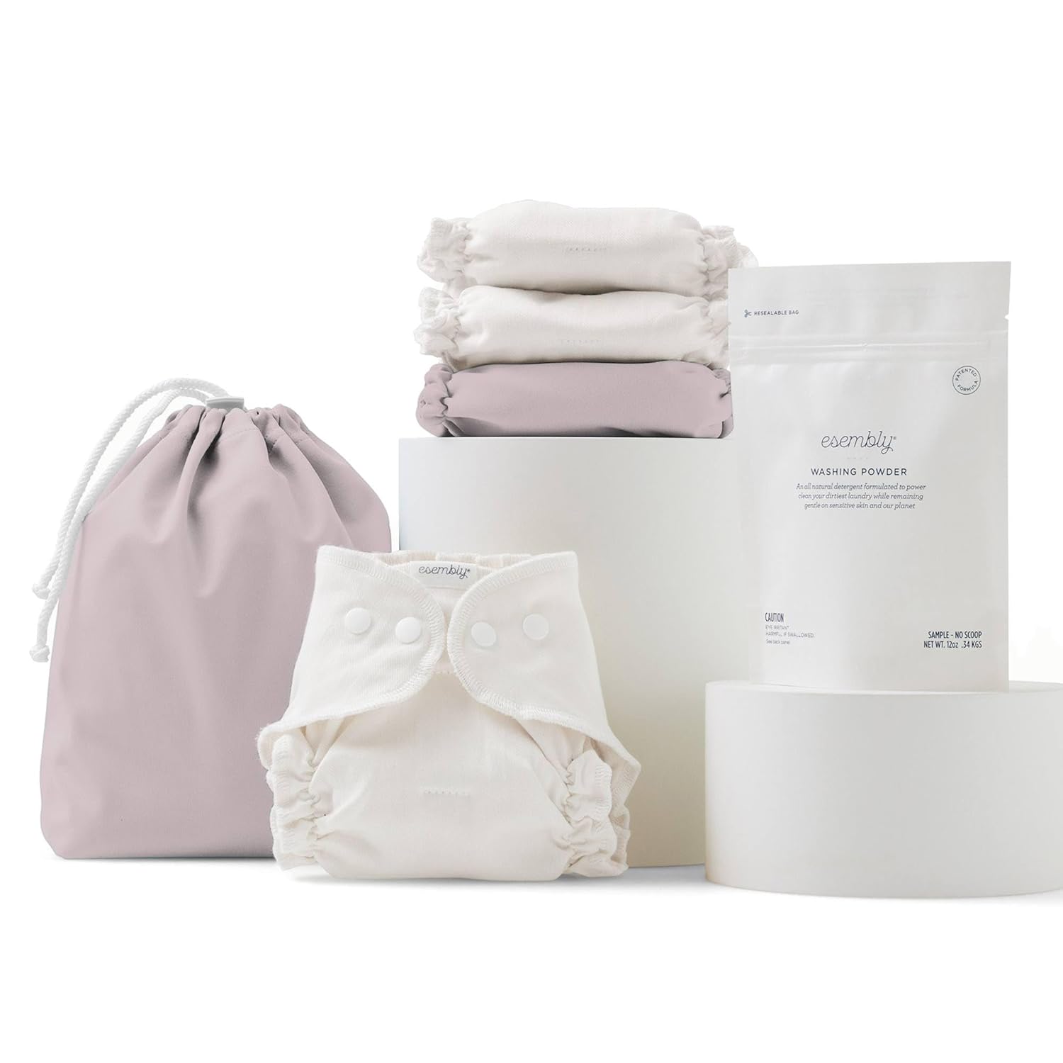 Earth-Friendly Reusable Diaper Set - Esembly Amethyst Size 2