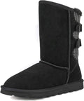 DREAM PAIRS Women's Mid Calf Winter Snow Boots - Warm Faux Fur Comfort