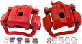 TRQ Rear Performance Brake Caliper Set Red - Direct Fit