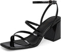 Modatope Women Heeled Sandals Strappy Heels - Comfortable Chunky Shoes
