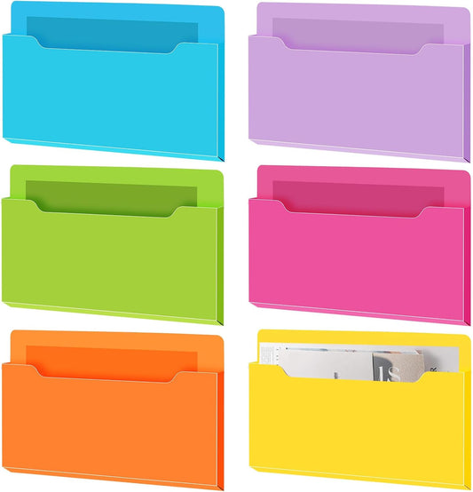Fuutreo 6 Pcs Magnetic Wall File Organizer for Home and Office