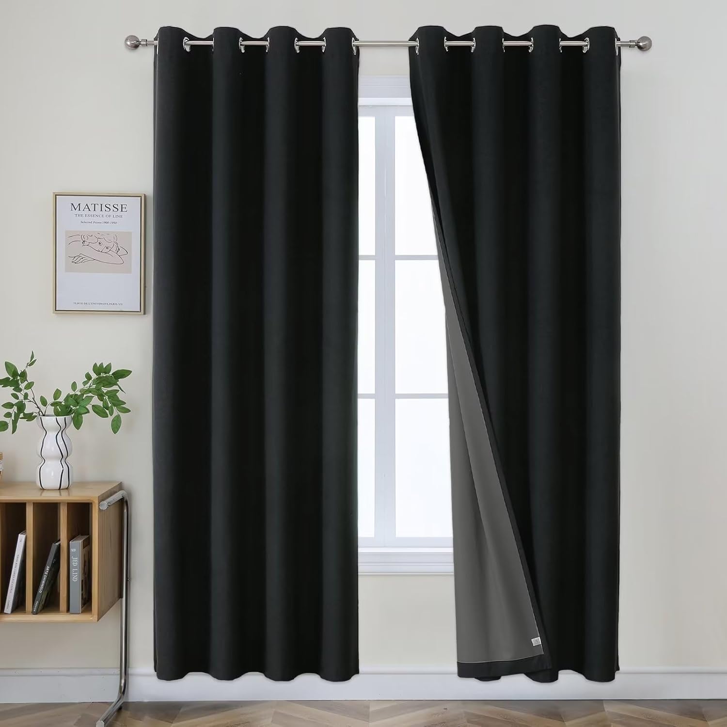 Joydeco Blackout Curtains 84 Inches Long for Total Darkness