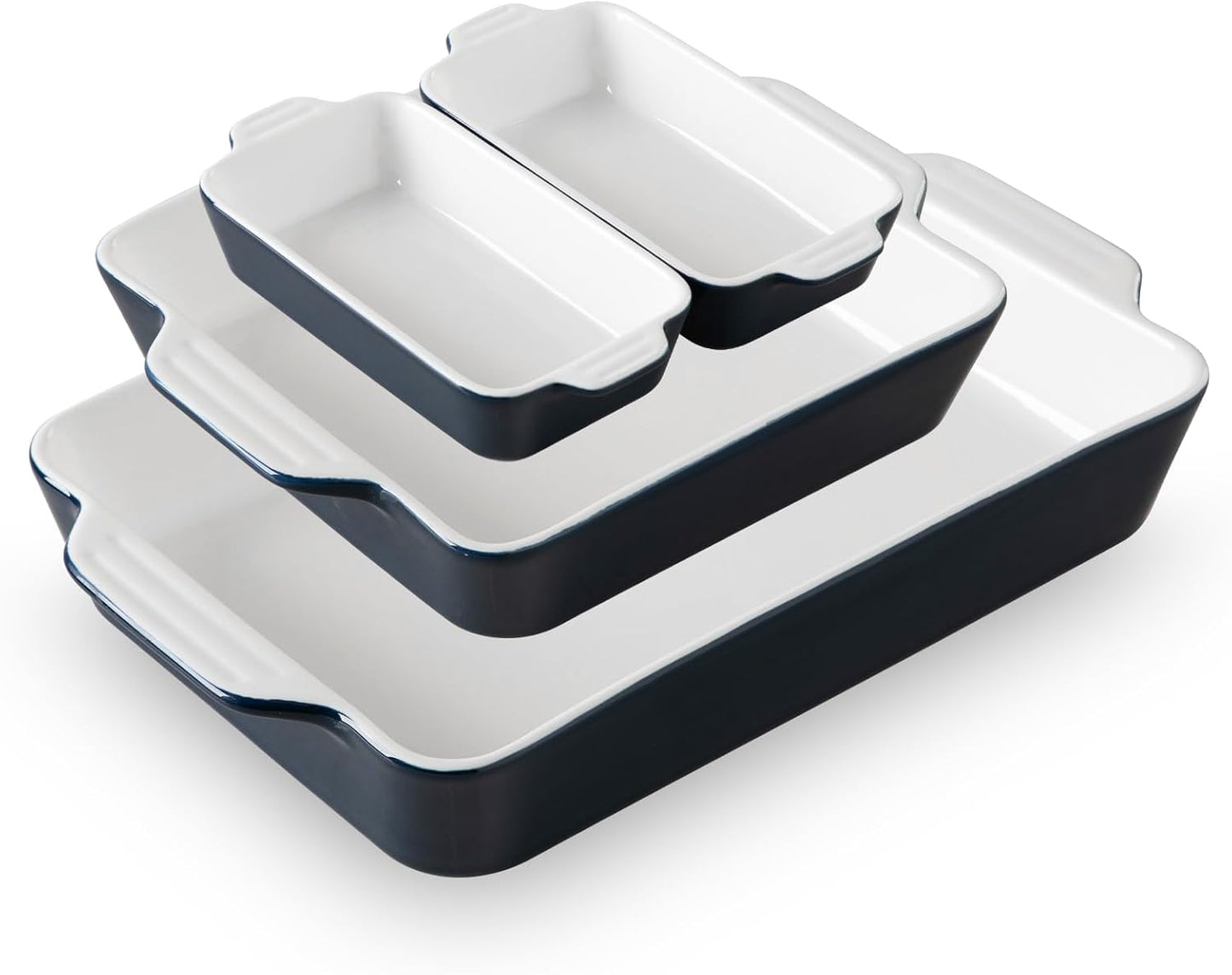 Sweejar Ceramic Bakeware Set of 4 Casserole Dishes for Oven