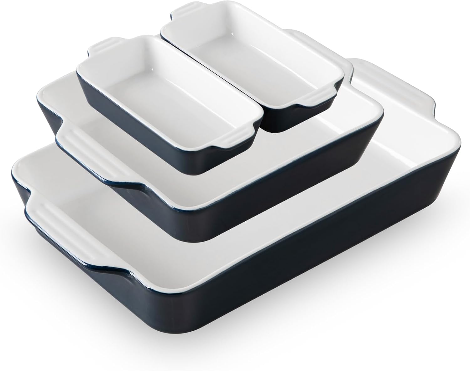 Sweejar Ceramic Bakeware Set of 4 Casserole Dishes for Oven