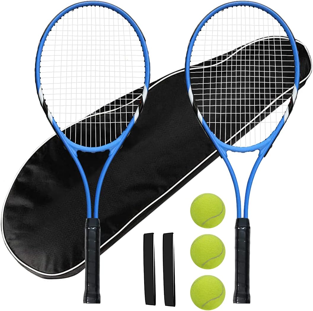 Tennis Rackets Set for Beginners with Balls and Carry Bag