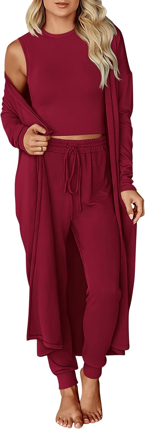 KIRUNDO 3 Piece Lounge Sets for Women Travel Outfits 2025
