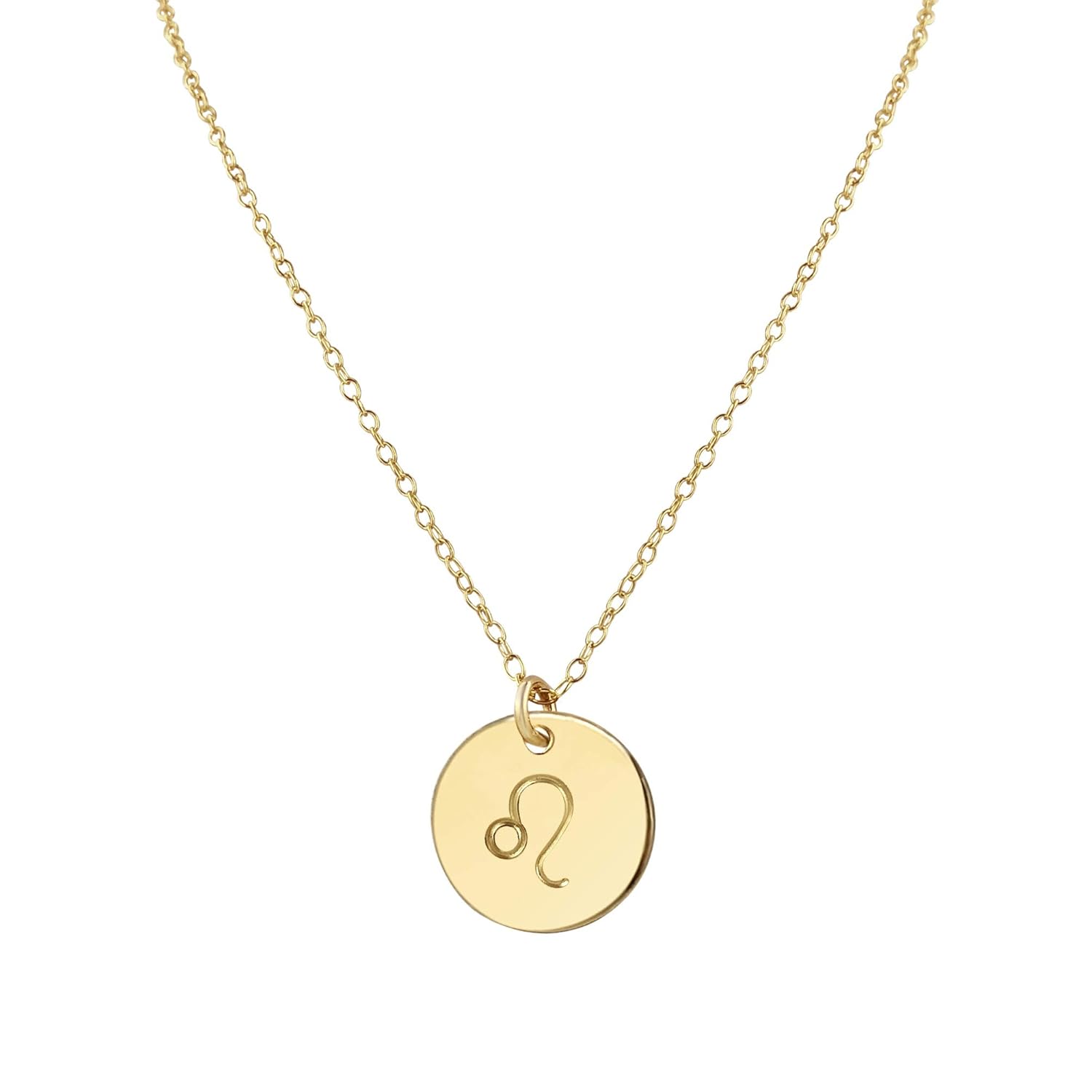 Handmade Gold Leo Zodiac Charm Necklace for Unique Gifts