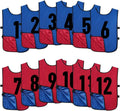 12 Pack Reversible Numbered Pinnies Team Practice Jerseys - Kids