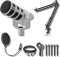 Rode PodMic White Dynamic Broadcast Microphone - Streamlined Vocal