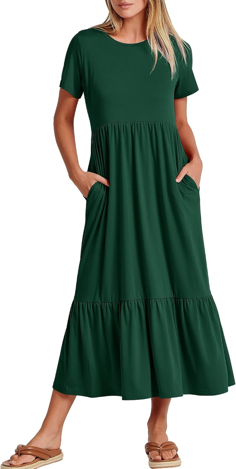 ANRABESS Womens Summer Casual Maxi Dress for Beach Travel