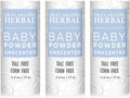 Ora's Amazing Herbal Baby Powder Unscented - Talc & Corn Free 3 Pack