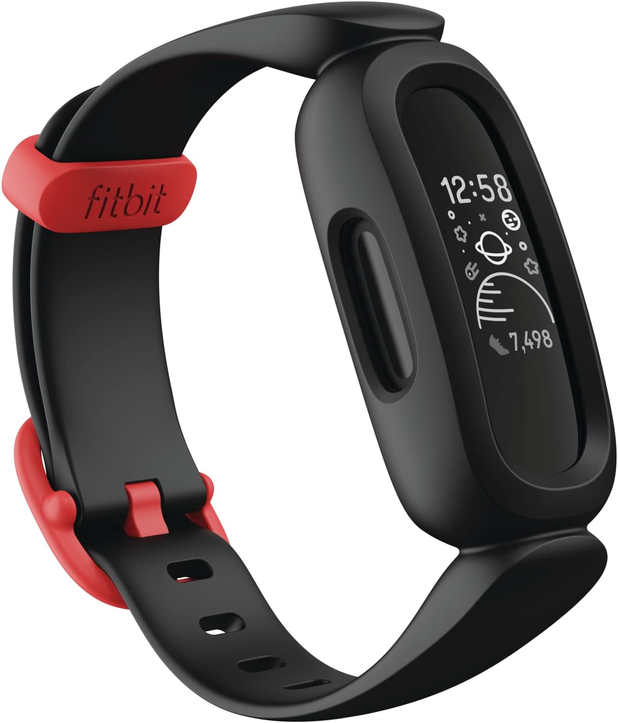 Fitbit Ace 3: Kids Activity Tracker, Black/Racer Red