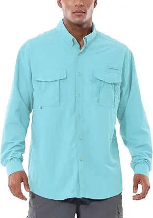 BALEAF Men's Long Sleeve Hiking Shirt for Sun Protection & Comfort