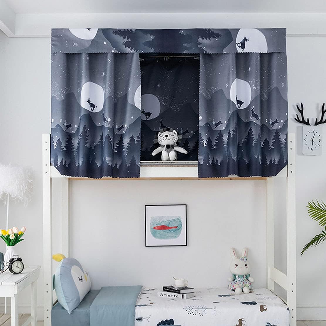 Privacy & Style: Dorm Bunk Bed Blackout Curtain by RONGXG
