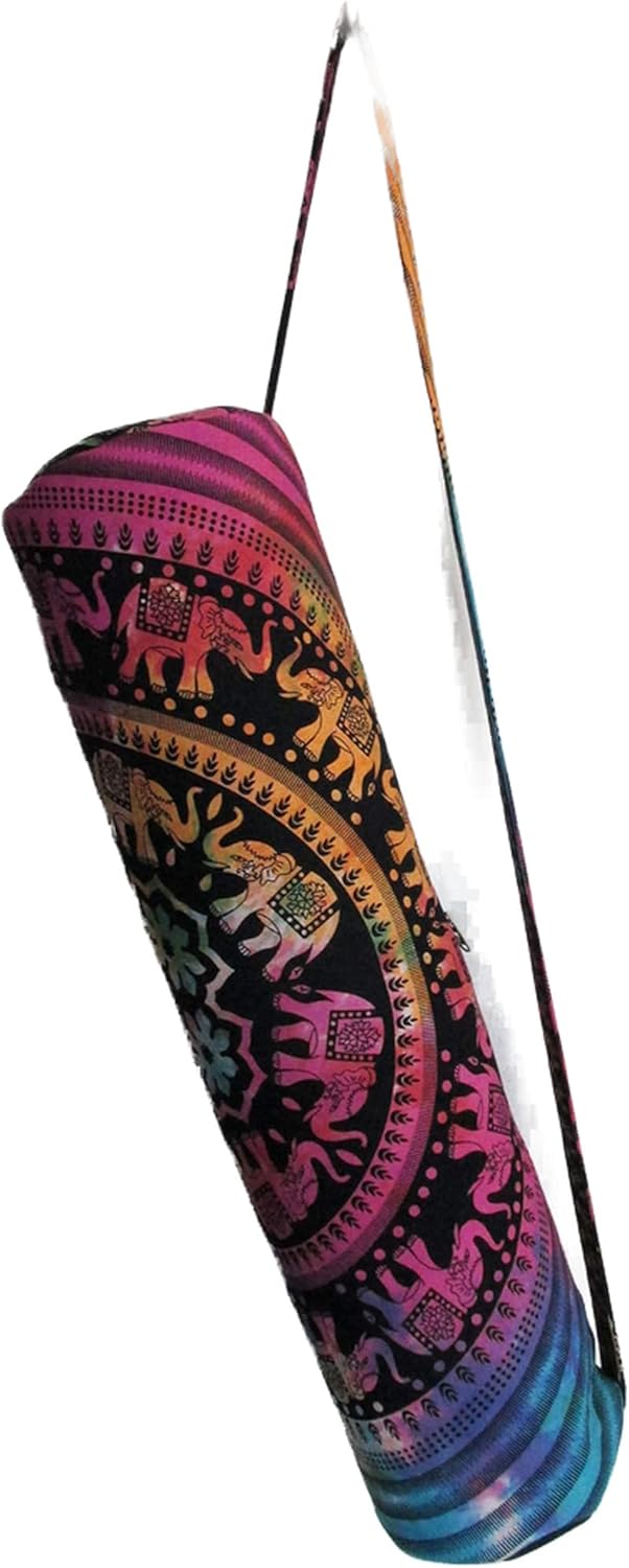 Black Gold Mandala Yoga Mat Bag - Carry in Style!